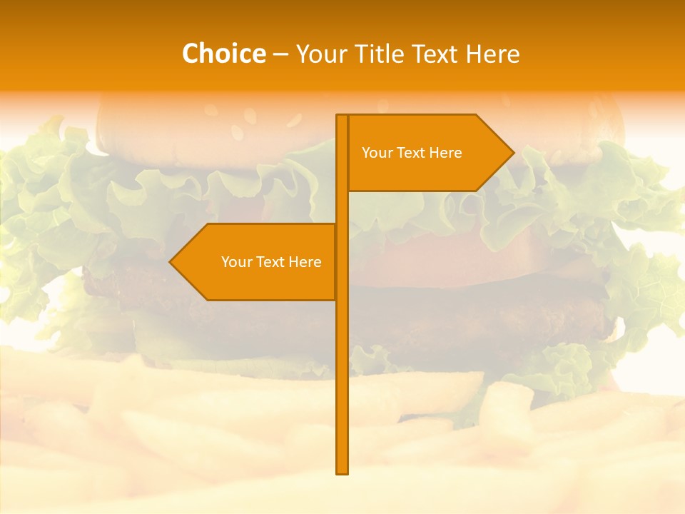 Healthy Hamburger French PowerPoint Template