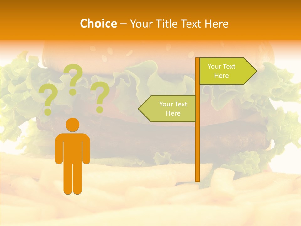 Healthy Hamburger French PowerPoint Template