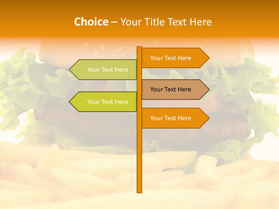 Healthy Hamburger French PowerPoint Template