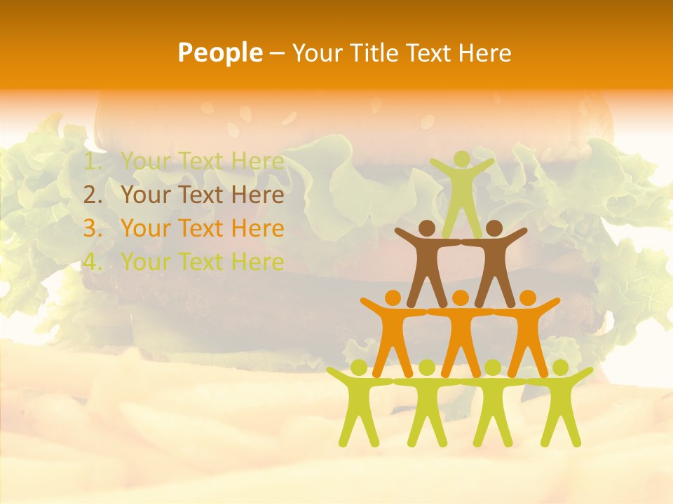 Healthy Hamburger French PowerPoint Template