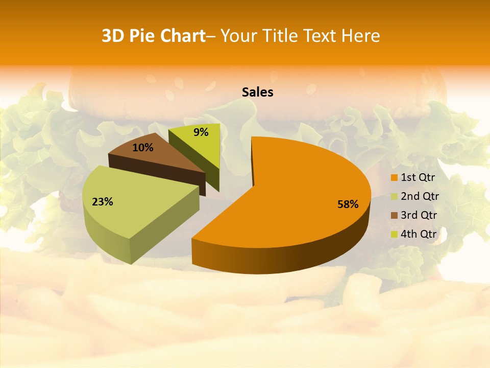 Healthy Hamburger French PowerPoint Template