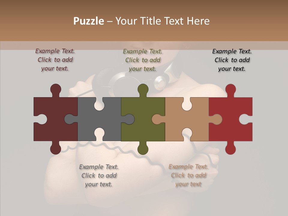 Curl Earphone Gadget PowerPoint Template