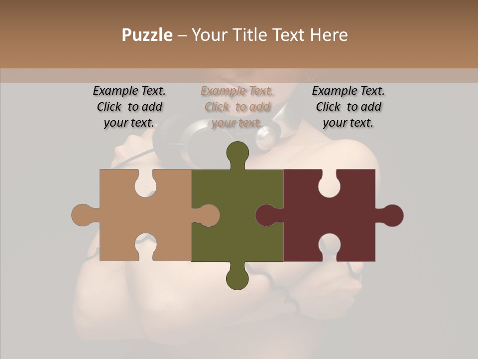 Curl Earphone Gadget PowerPoint Template