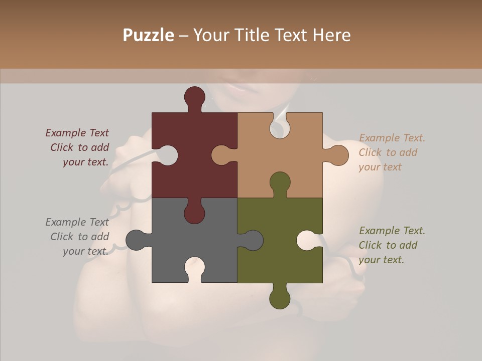 Curl Earphone Gadget PowerPoint Template