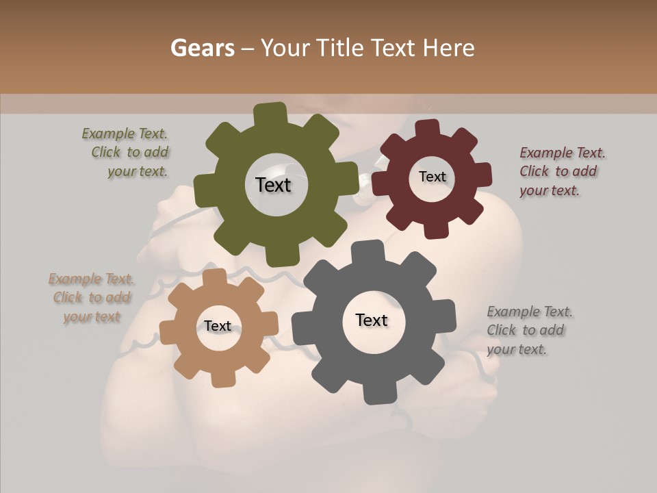 Curl Earphone Gadget PowerPoint Template