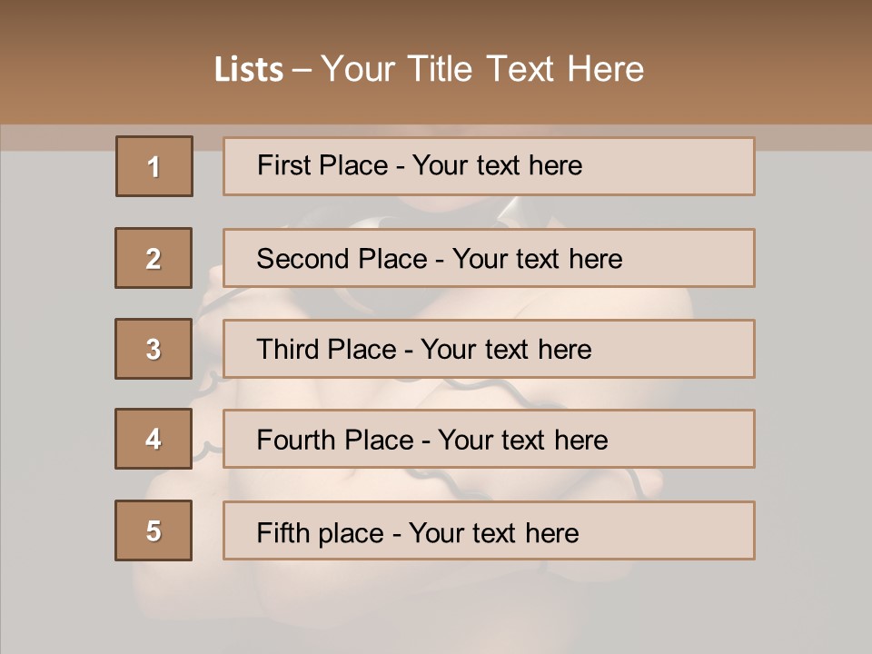 Curl Earphone Gadget PowerPoint Template