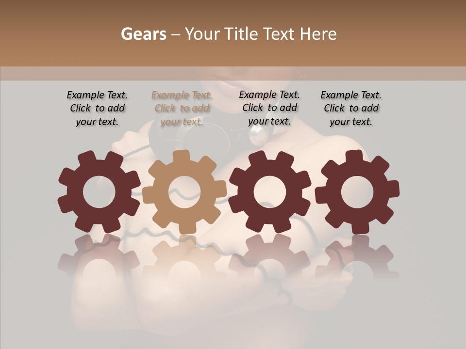 Curl Earphone Gadget PowerPoint Template