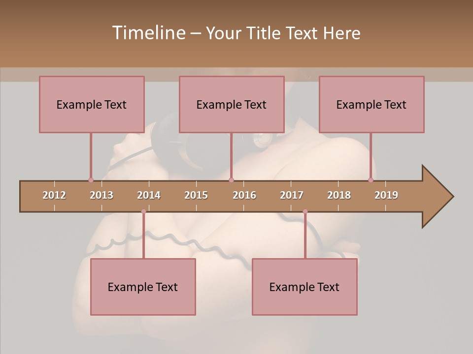 Curl Earphone Gadget PowerPoint Template