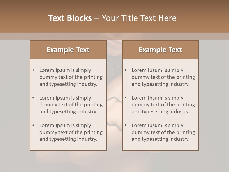 Curl Earphone Gadget PowerPoint Template