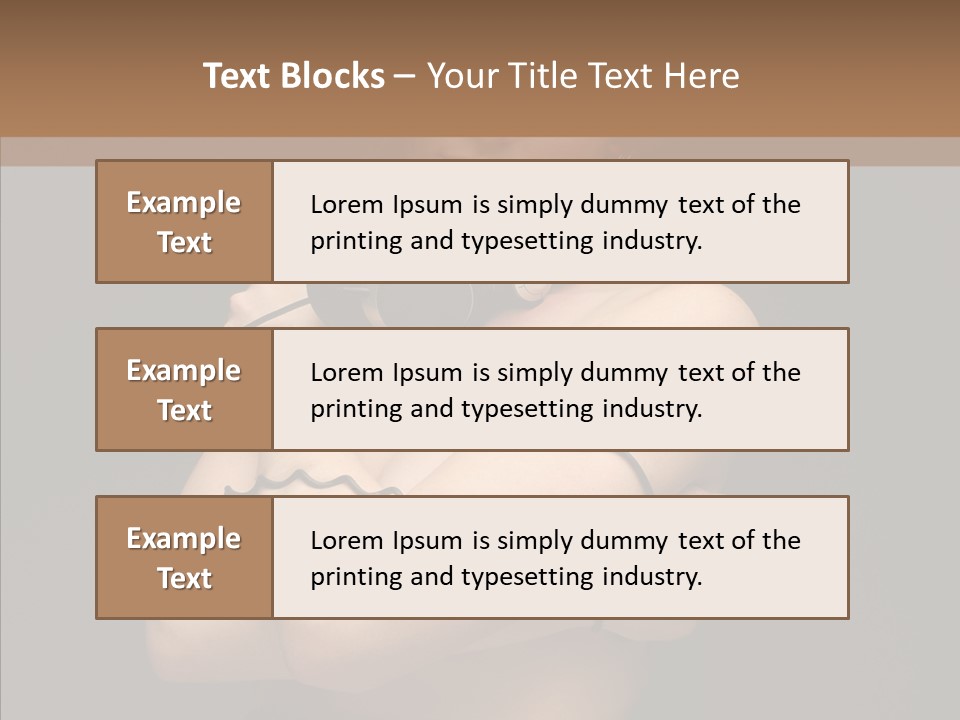 Curl Earphone Gadget PowerPoint Template