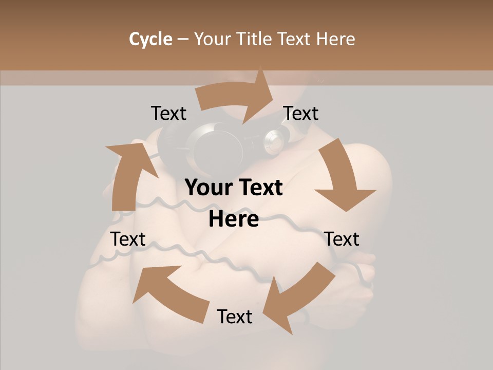 Curl Earphone Gadget PowerPoint Template