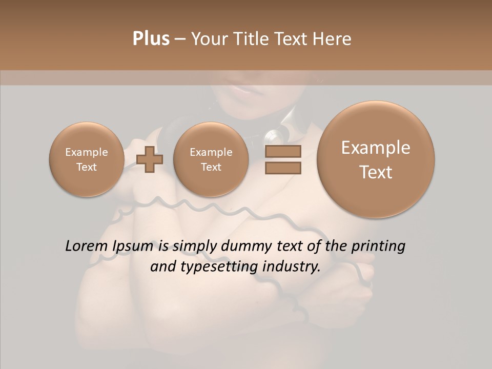 Curl Earphone Gadget PowerPoint Template
