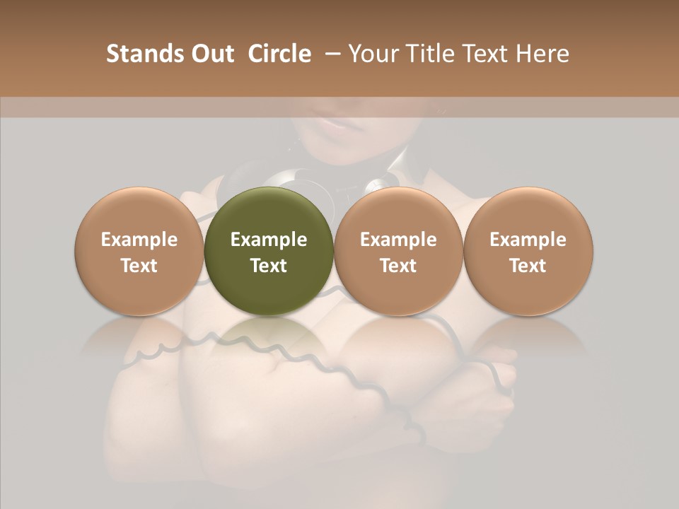 Curl Earphone Gadget PowerPoint Template