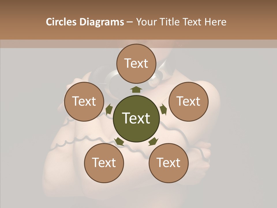 Curl Earphone Gadget PowerPoint Template