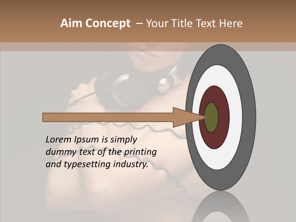 Curl Earphone Gadget PowerPoint Template