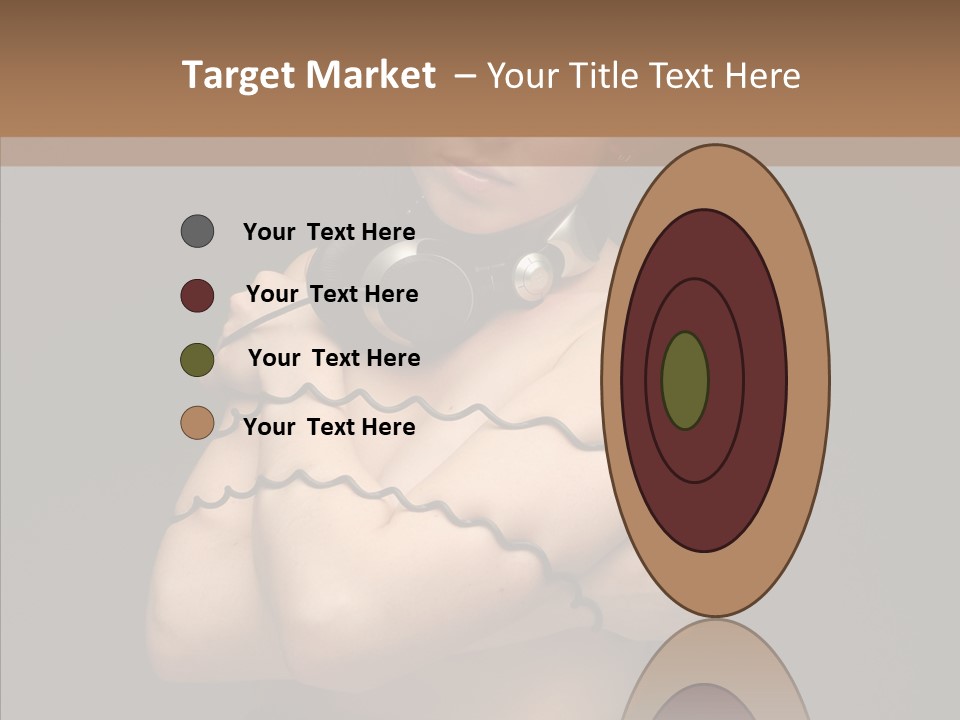 Curl Earphone Gadget PowerPoint Template