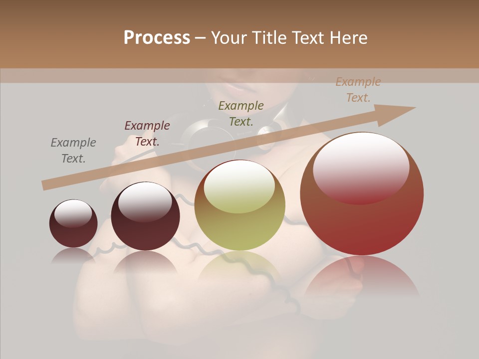 Curl Earphone Gadget PowerPoint Template