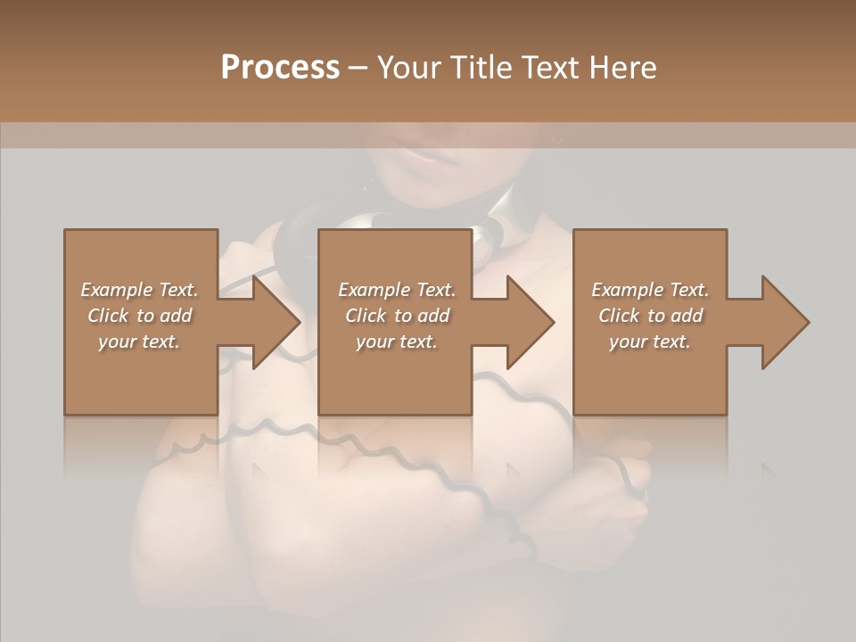 Curl Earphone Gadget PowerPoint Template