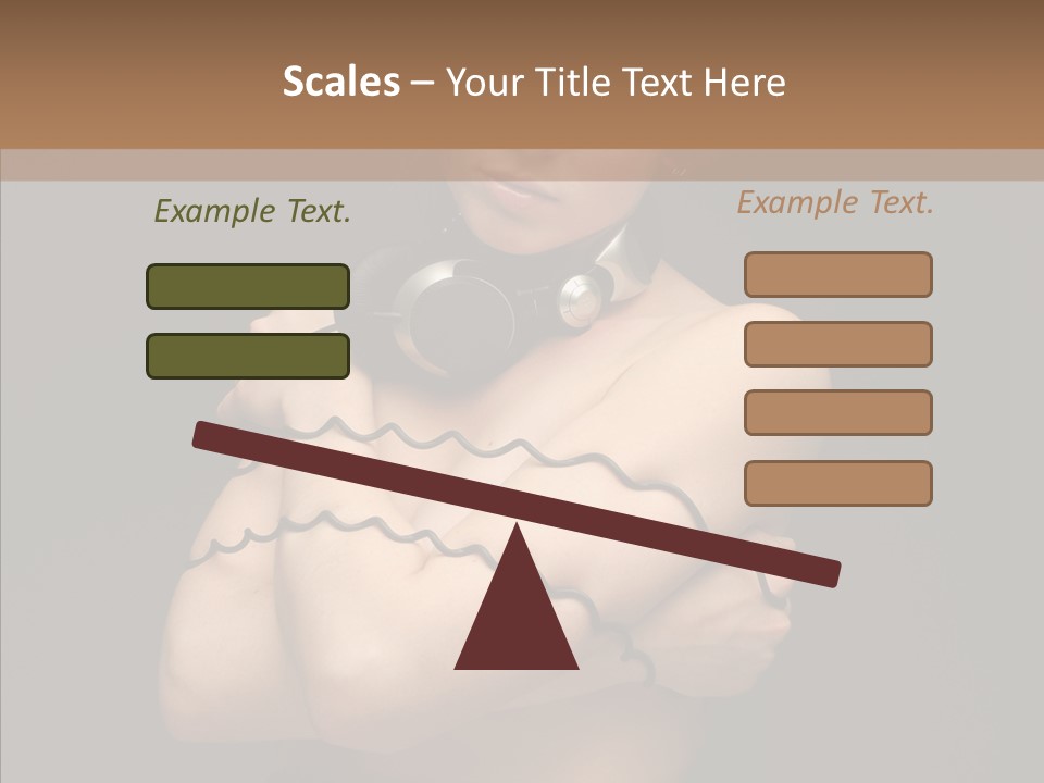 Curl Earphone Gadget PowerPoint Template