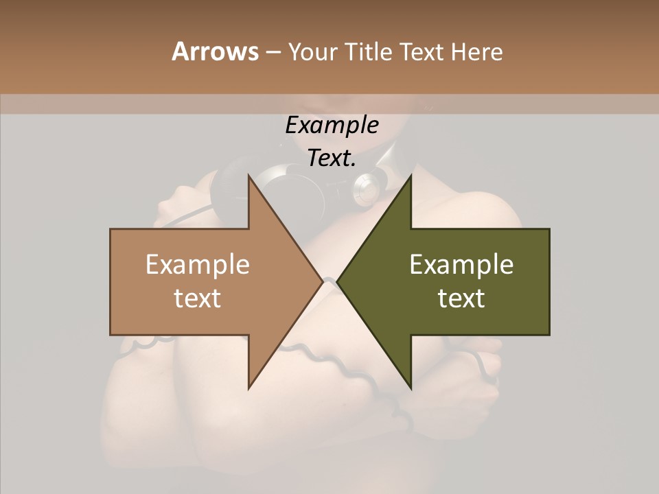 Curl Earphone Gadget PowerPoint Template