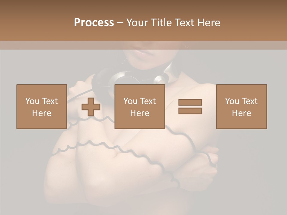Curl Earphone Gadget PowerPoint Template