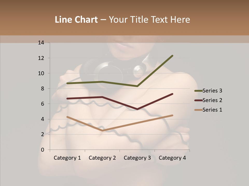 Curl Earphone Gadget PowerPoint Template