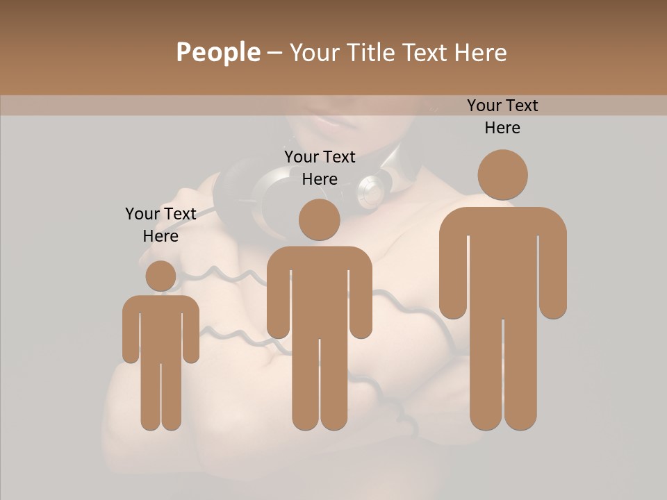 Curl Earphone Gadget PowerPoint Template