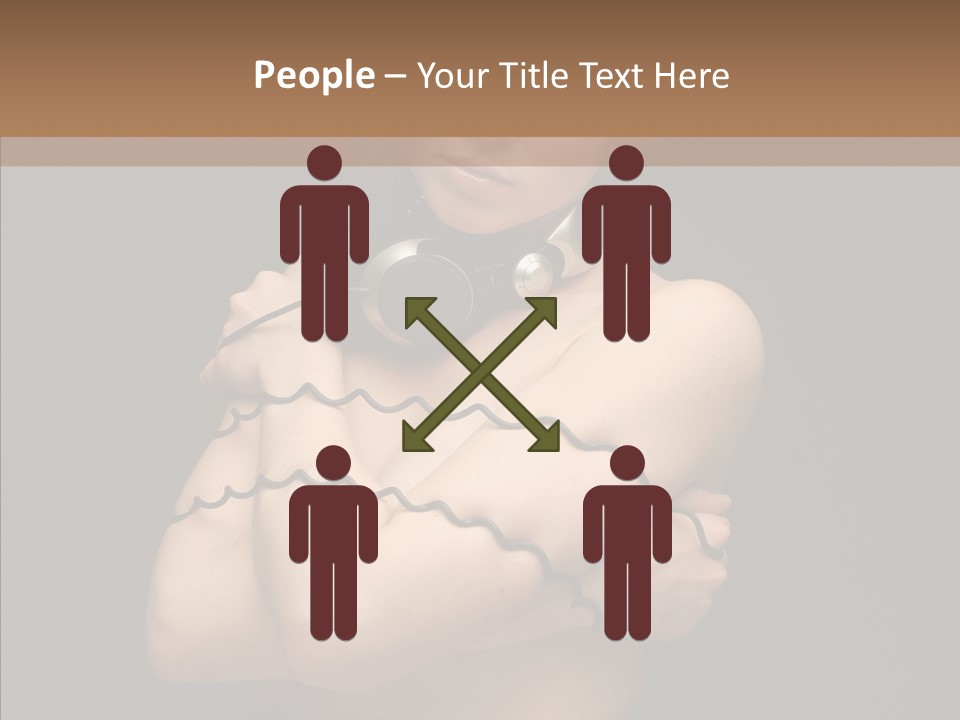 Curl Earphone Gadget PowerPoint Template