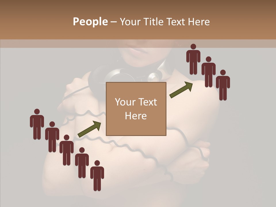 Curl Earphone Gadget PowerPoint Template