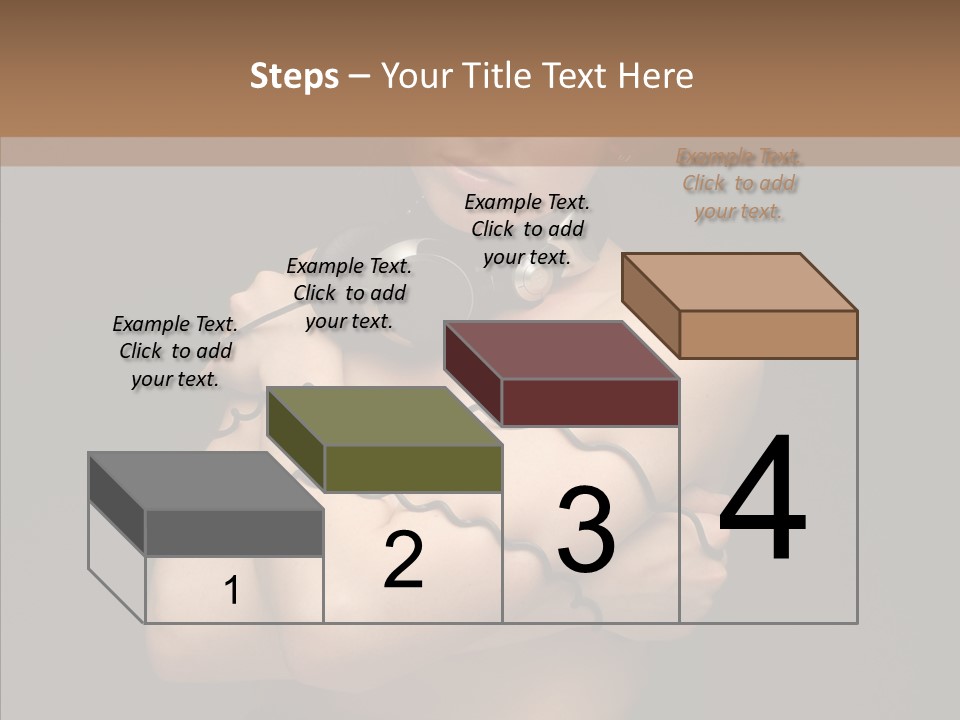 Curl Earphone Gadget PowerPoint Template