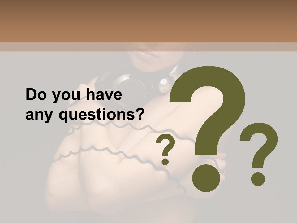 Curl Earphone Gadget PowerPoint Template