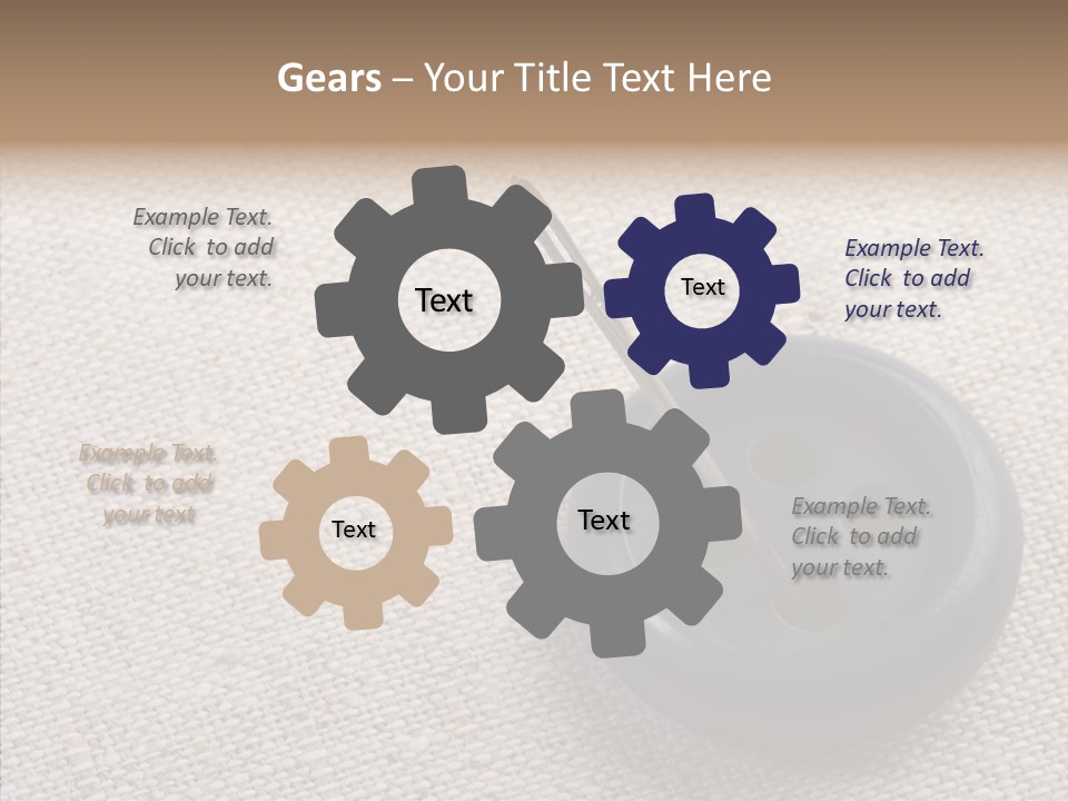 Prickle Imprint Fabric PowerPoint Template