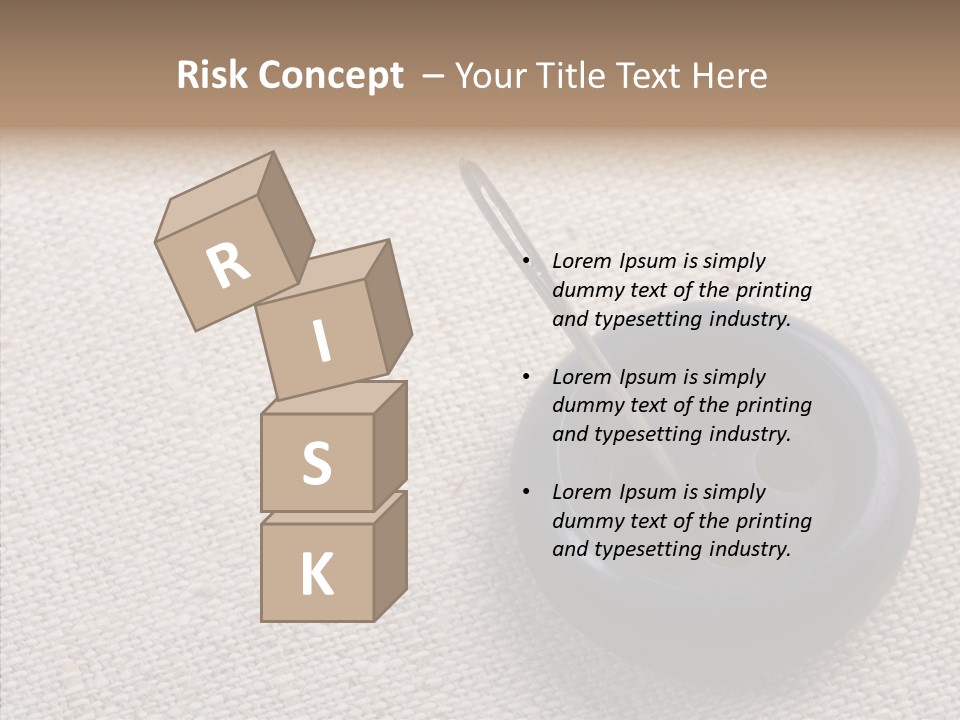 Prickle Imprint Fabric PowerPoint Template