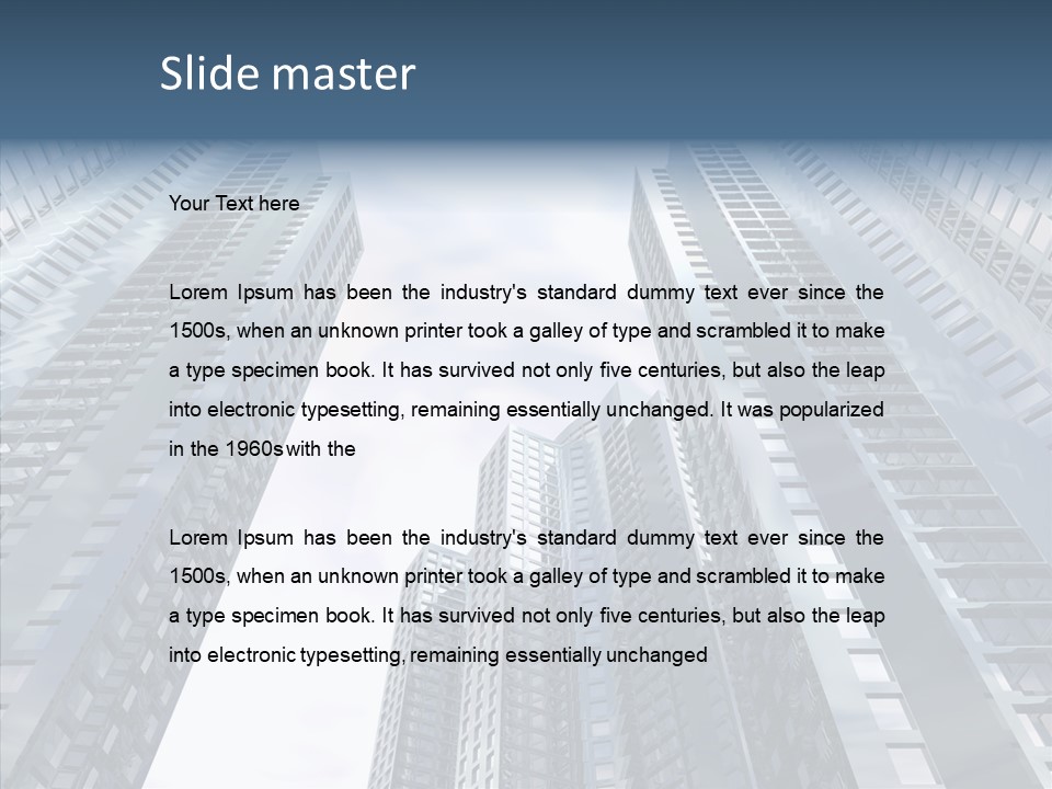 Construction Glass Downtown PowerPoint Template