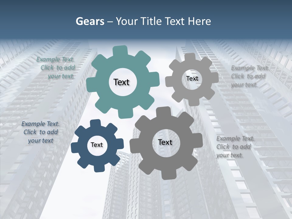 Construction Glass Downtown PowerPoint Template