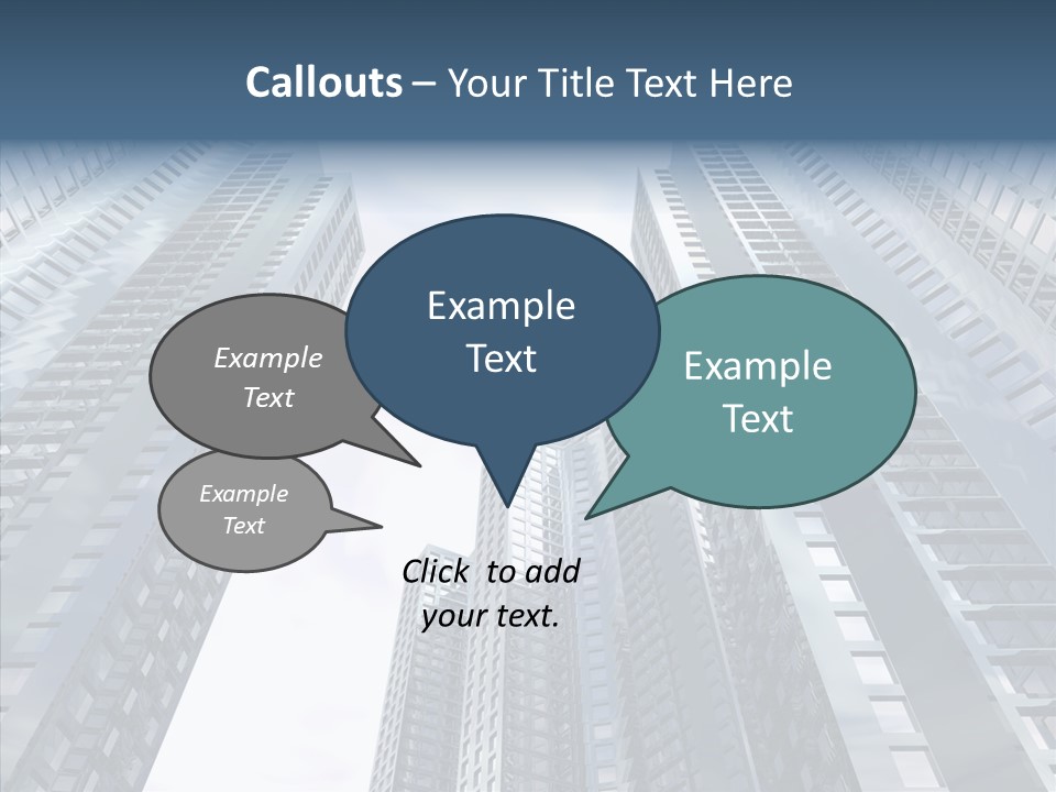 Construction Glass Downtown PowerPoint Template