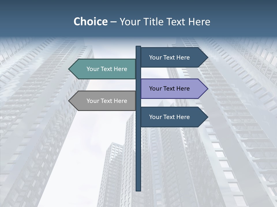 Construction Glass Downtown PowerPoint Template