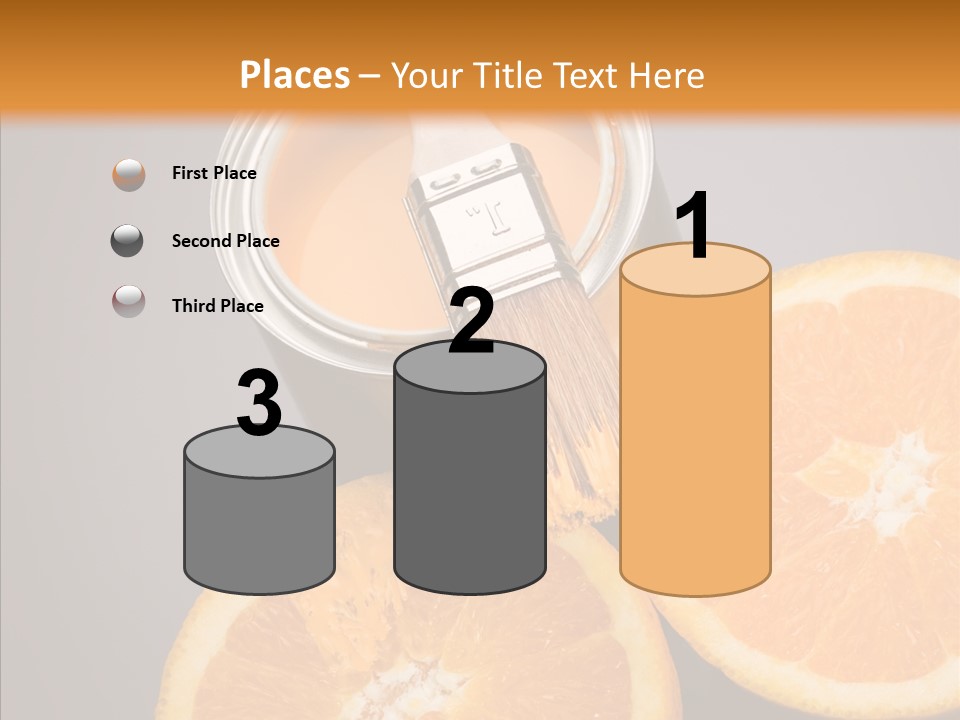 Orange Strength Paint PowerPoint Template