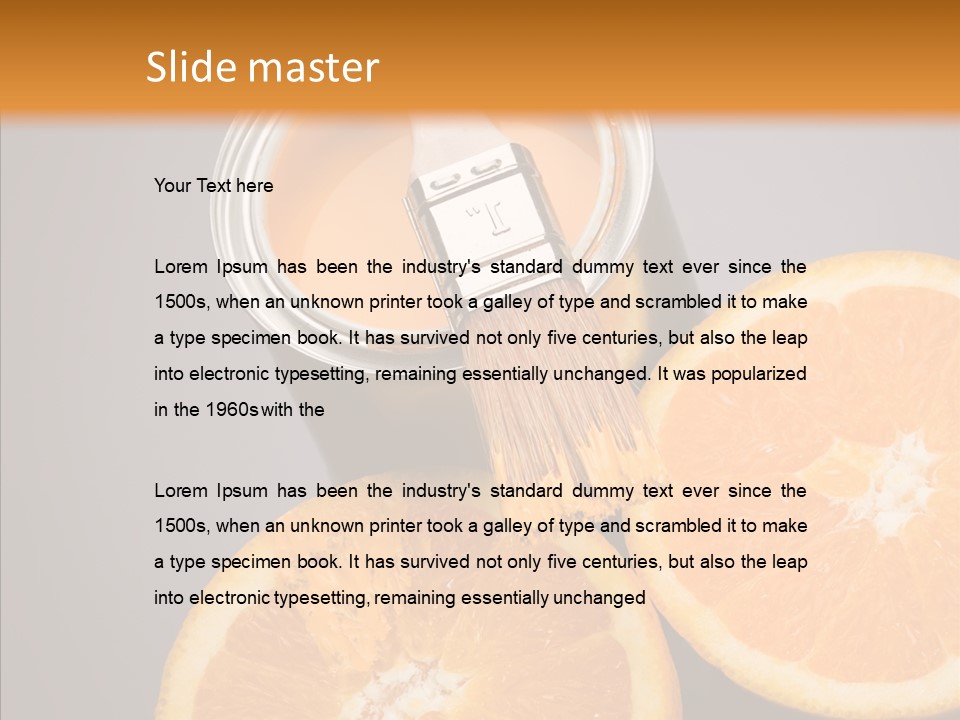 Orange Strength Paint PowerPoint Template