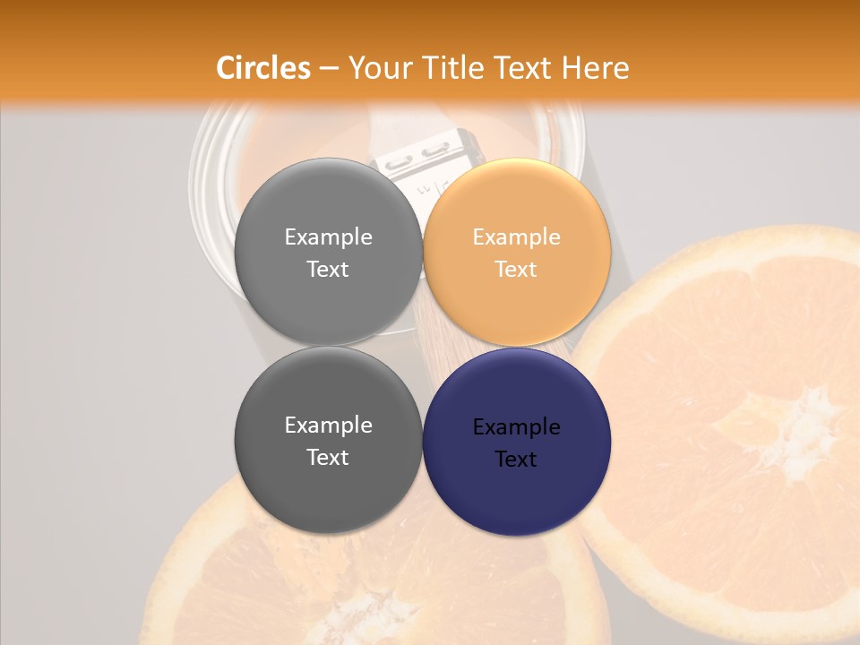 Orange Strength Paint PowerPoint Template