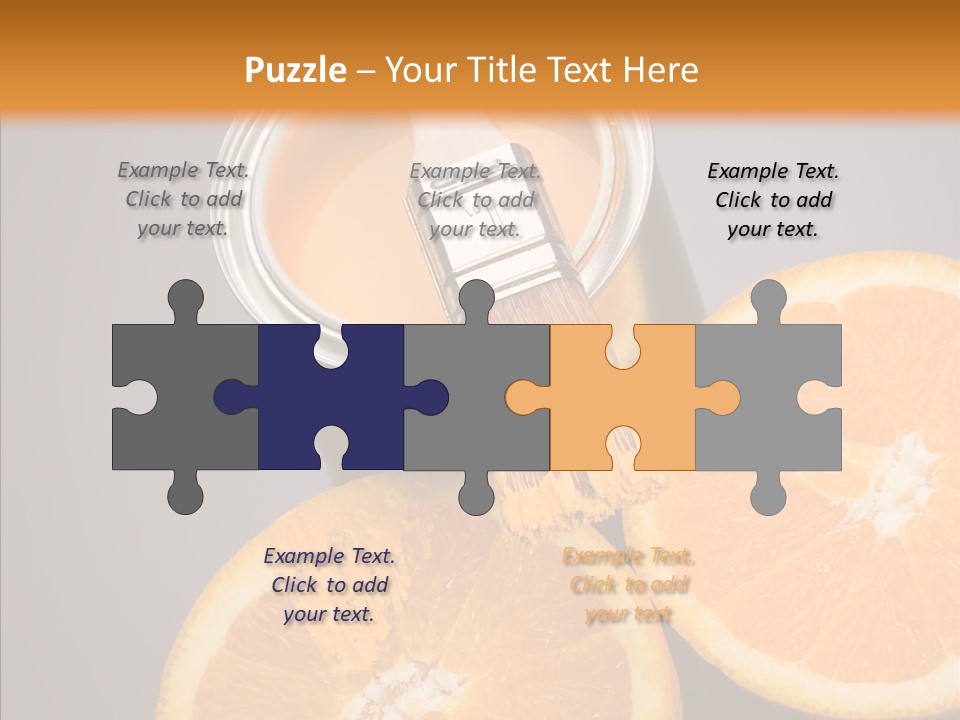 Orange Strength Paint PowerPoint Template