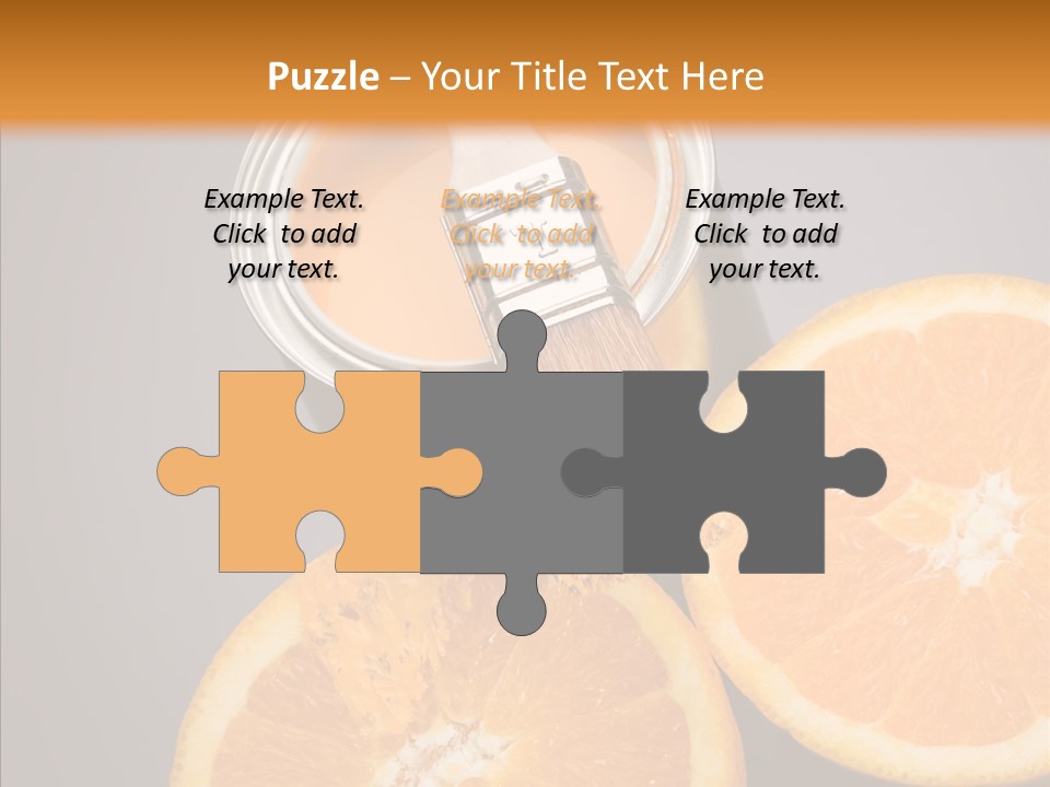 Orange Strength Paint PowerPoint Template