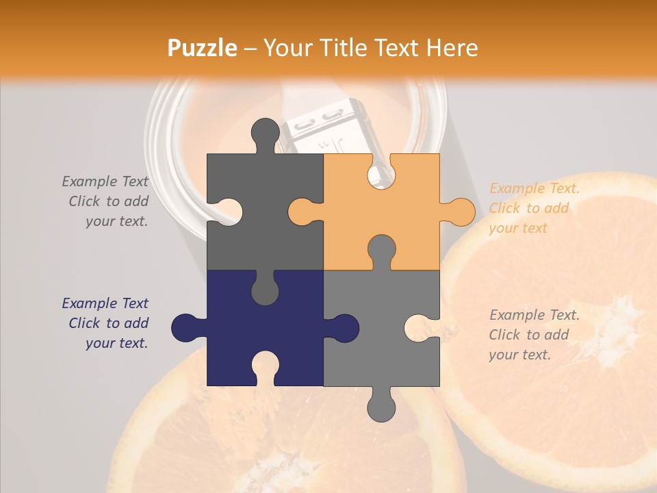 Orange Strength Paint PowerPoint Template