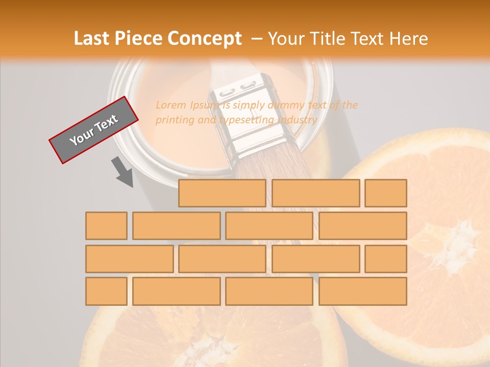 Orange Strength Paint PowerPoint Template