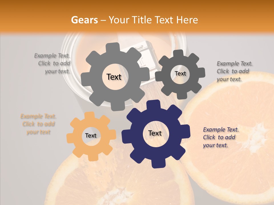 Orange Strength Paint PowerPoint Template