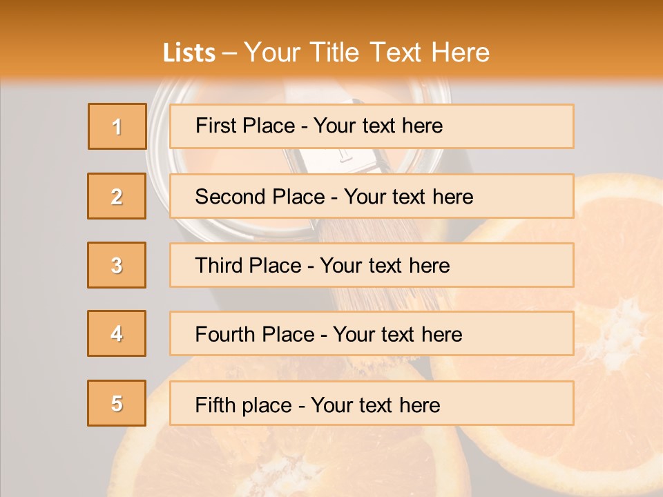 Orange Strength Paint PowerPoint Template