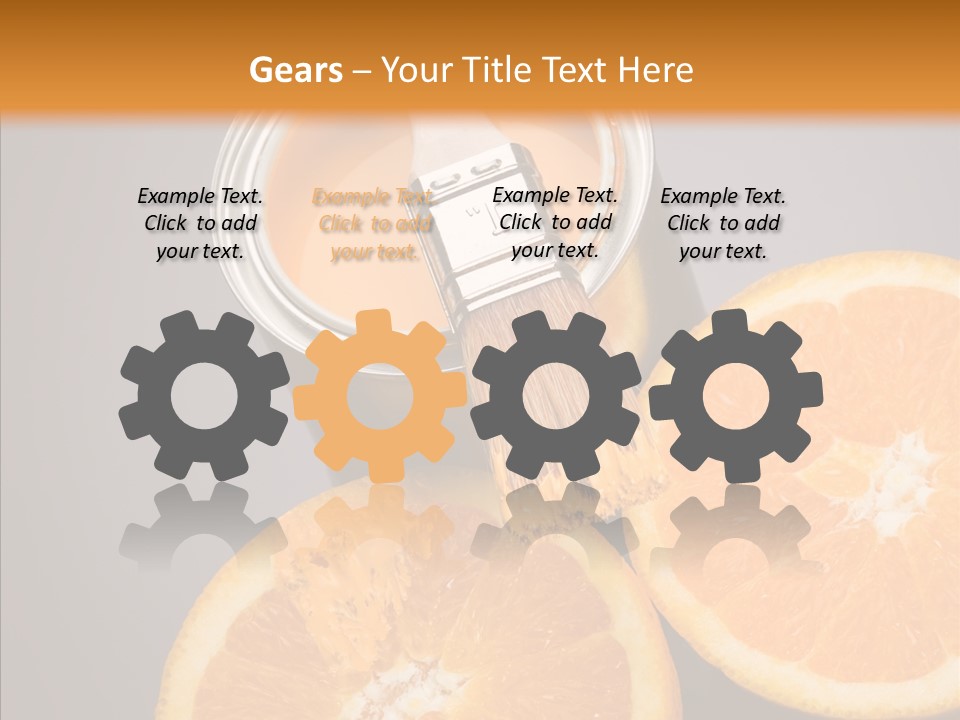 Orange Strength Paint PowerPoint Template