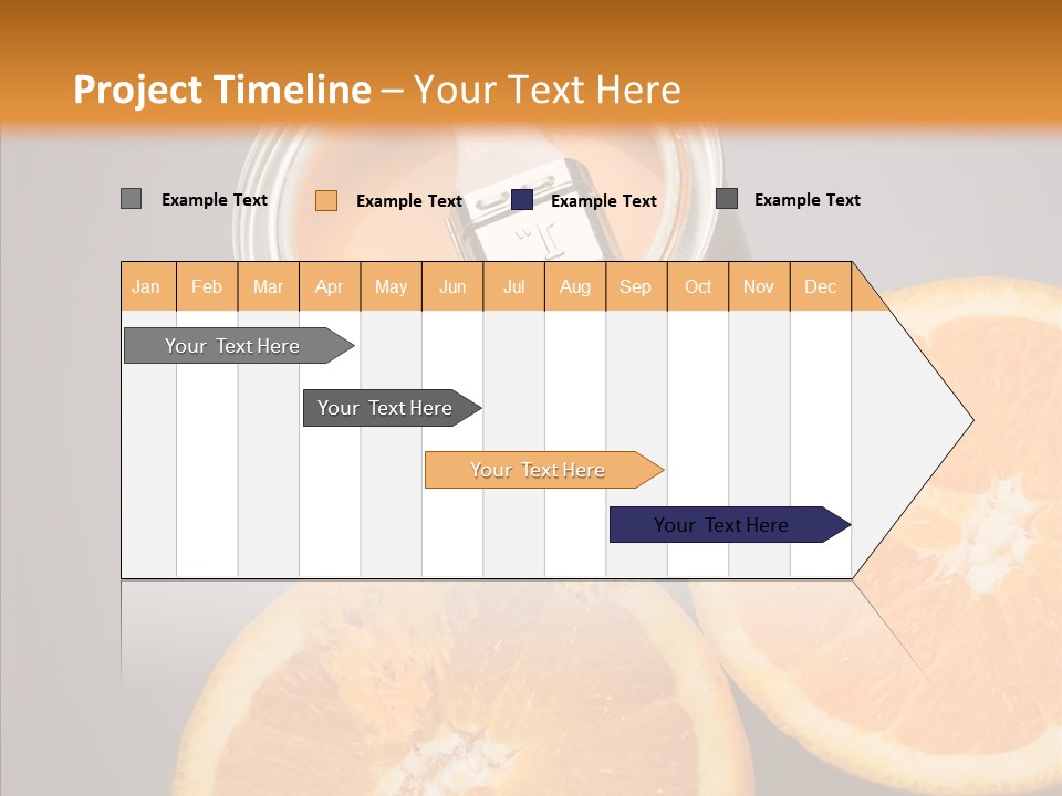 Orange Strength Paint PowerPoint Template
