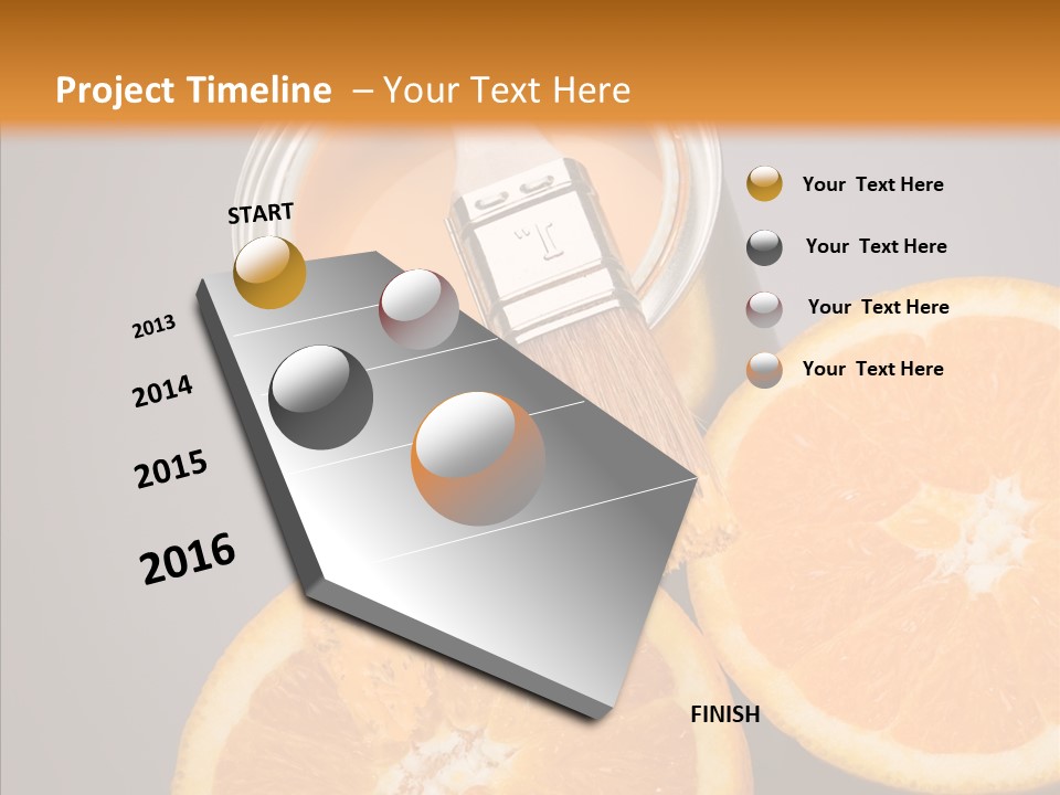Orange Strength Paint PowerPoint Template