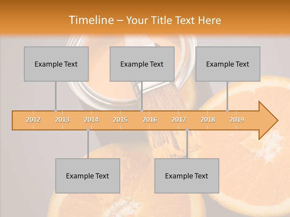 Orange Strength Paint PowerPoint Template